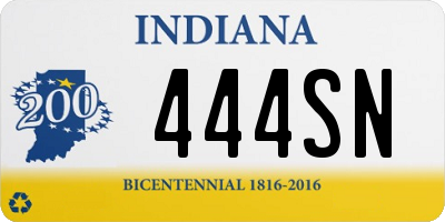 IN license plate 444SN