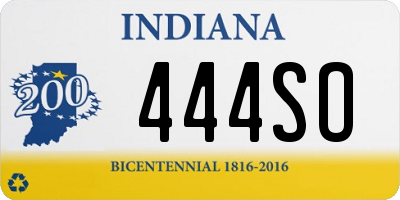 IN license plate 444SO