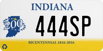 IN license plate 444SP