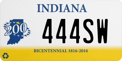 IN license plate 444SW