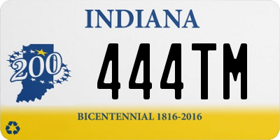 IN license plate 444TM