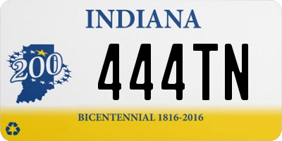 IN license plate 444TN