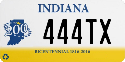 IN license plate 444TX