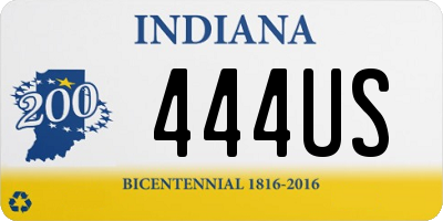 IN license plate 444US