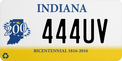 IN license plate 444UV