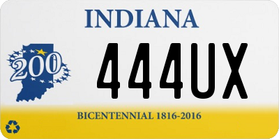 IN license plate 444UX