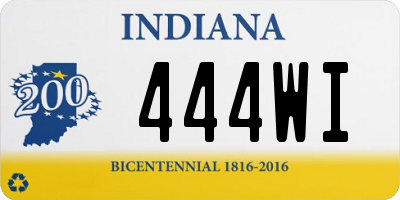 IN license plate 444WI