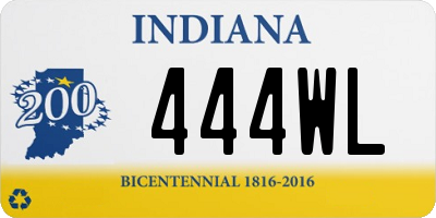 IN license plate 444WL