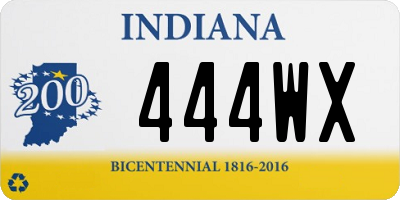 IN license plate 444WX