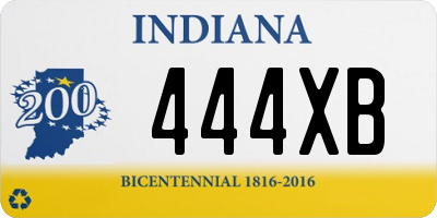 IN license plate 444XB