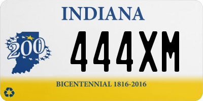 IN license plate 444XM