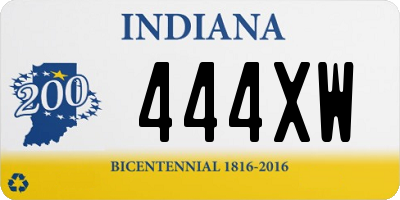 IN license plate 444XW