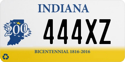 IN license plate 444XZ