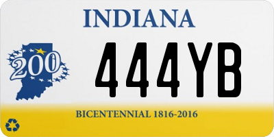 IN license plate 444YB
