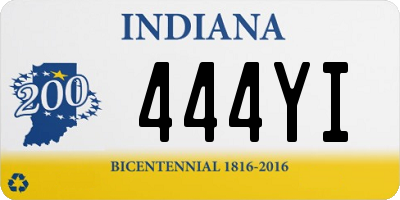 IN license plate 444YI