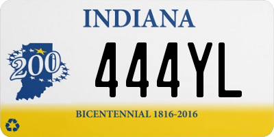 IN license plate 444YL