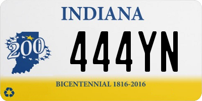 IN license plate 444YN