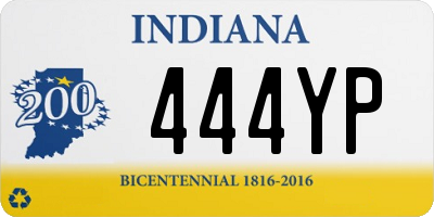 IN license plate 444YP