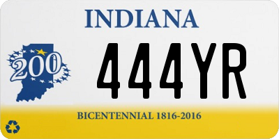 IN license plate 444YR