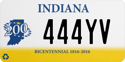 IN license plate 444YV