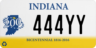 IN license plate 444YY