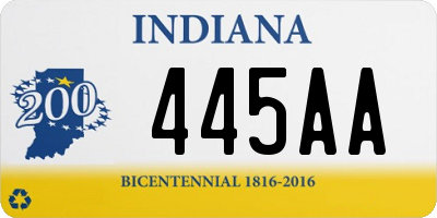 IN license plate 445AA