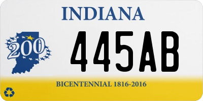 IN license plate 445AB