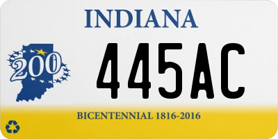 IN license plate 445AC