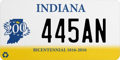 IN license plate 445AN