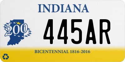 IN license plate 445AR