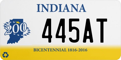 IN license plate 445AT