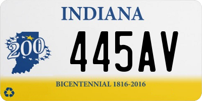 IN license plate 445AV