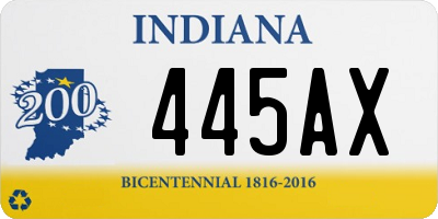 IN license plate 445AX