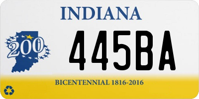 IN license plate 445BA