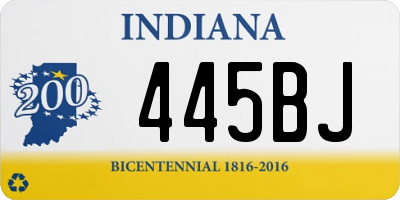 IN license plate 445BJ