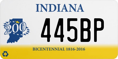 IN license plate 445BP