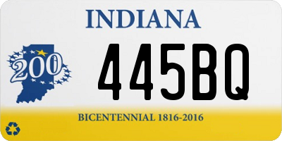 IN license plate 445BQ