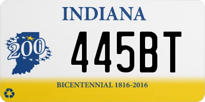 IN license plate 445BT