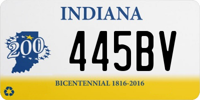 IN license plate 445BV