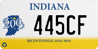 IN license plate 445CF