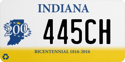 IN license plate 445CH