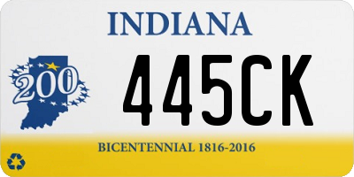 IN license plate 445CK