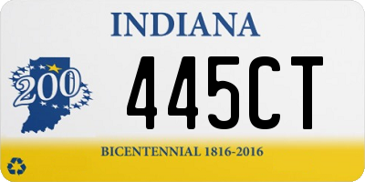 IN license plate 445CT