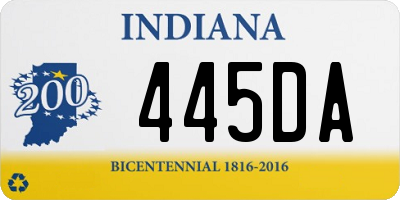 IN license plate 445DA