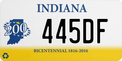 IN license plate 445DF