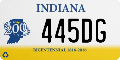 IN license plate 445DG