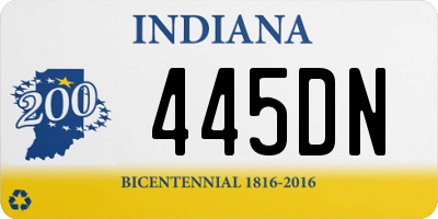 IN license plate 445DN