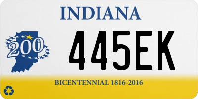 IN license plate 445EK