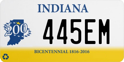 IN license plate 445EM