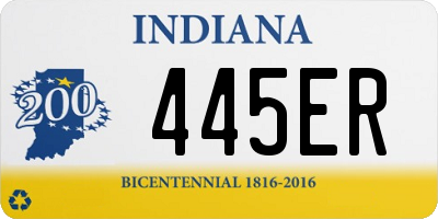 IN license plate 445ER